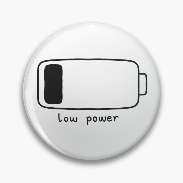 Item preview, low power battery graphic designed and sold by reembakes.