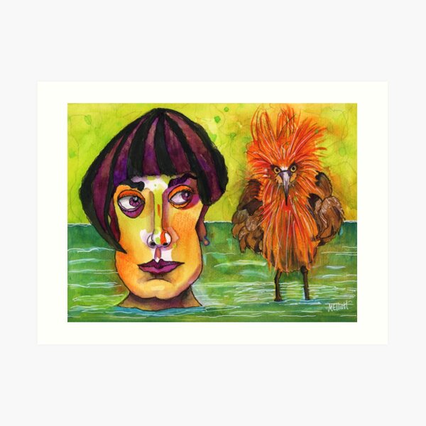 Strange bathers Art Print