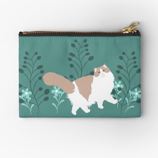 Elegant Ragdoll Cat Zipper Pouch