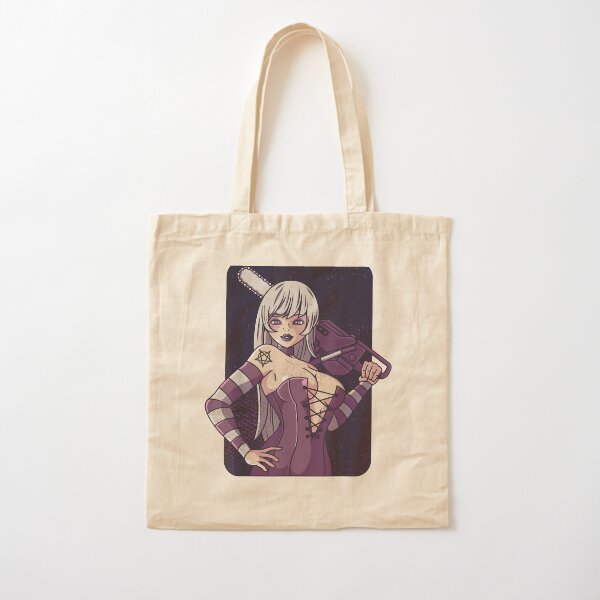 Kettensägenmädchen Punk Gothic HorrorFan finsteres Cotton Tote Bag