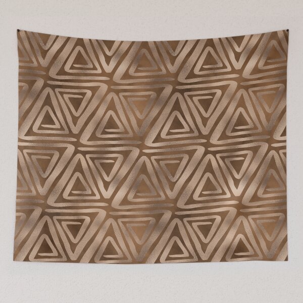 Item preview, Triangle Geometric Brown Bronze Pattern for Coffee Lovers designed and sold by WOW TeesAndThings.