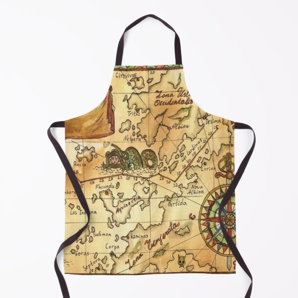 Item preview, Old World Antique Map Ancient Atlas Vintage Pirate Caribbean Maps Gifts designed and sold by TopTeeShop.