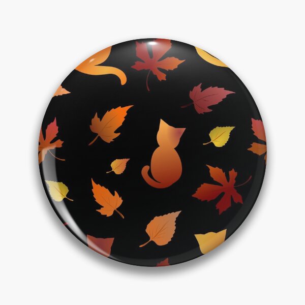 Item preview, Fall /Autumn leaves and Autumn colored cats pattern designed and sold by nutmegfairy.