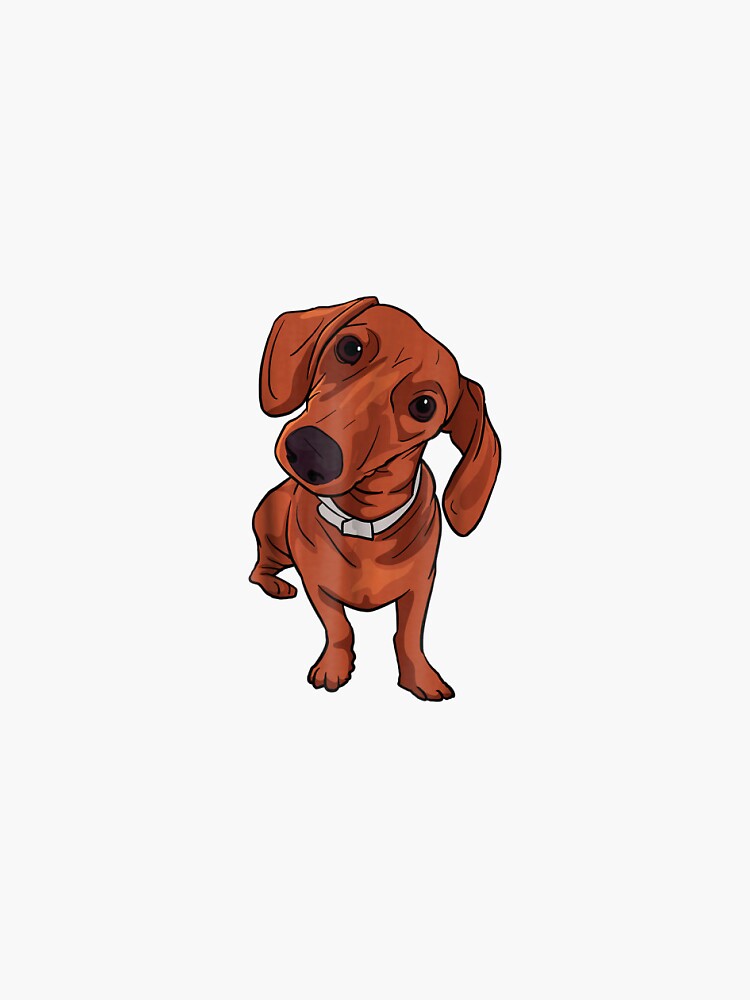 Cute Red Dachshund Sausage Dog Lover Gift by KostaGe