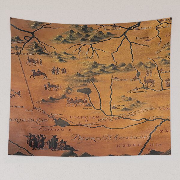 Item preview, Old World Antique Map Ancient Atlas Vintage Marco Polo Route Maps Gifts designed and sold by TopTeeShop.