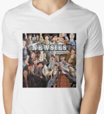 Newsies on Broadway photo collage Men's V-Neck T-Shirt