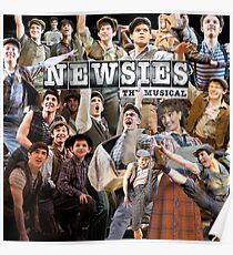 Newsies on Broadway photo collage Poster