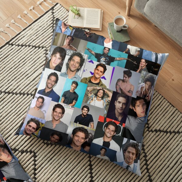 Tyler Posey collage Floor Pillow