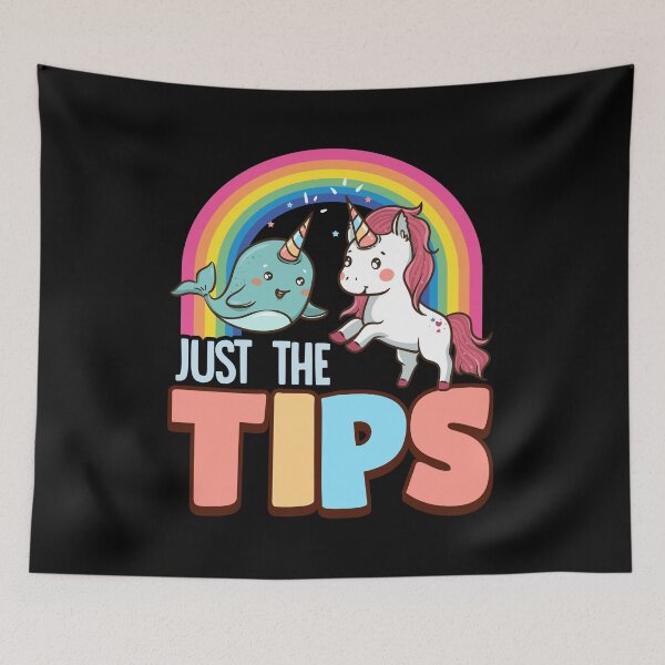 Item preview, Funny Just The Tips Naughty Narwhal Unicorn Pun designed and sold by perfectpresents.