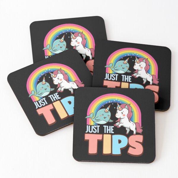 Item preview, Funny Just The Tips Naughty Narwhal Unicorn Pun designed and sold by perfectpresents.