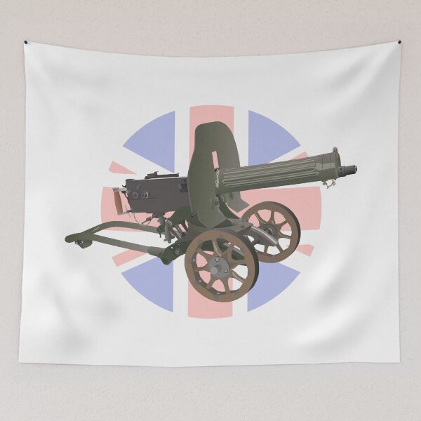 Item preview, Maxim Gun with British Flag designed and sold by NorseTech.