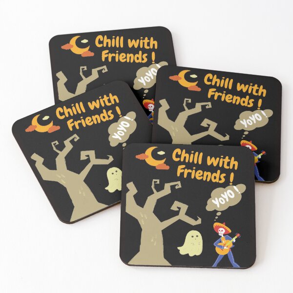 Item preview, Chill with friends.. Halloween ghost classic t-shirt  designed and sold by Boss  Bubble.