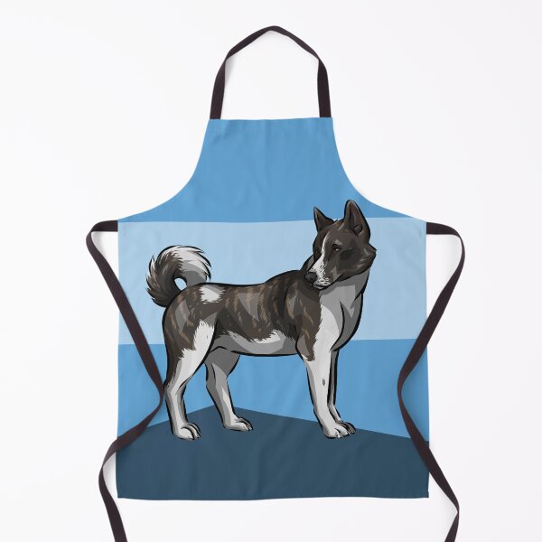 Item preview, American Akita | Brindle and White | Blue Background | Cute Dog Art designed and sold by shirinsart.
