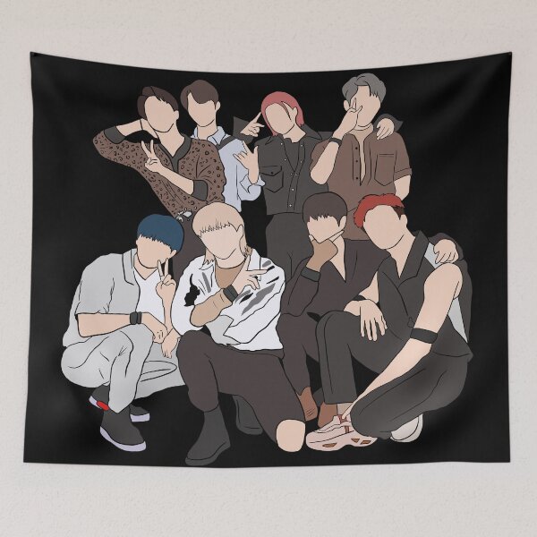 Item preview, Stray Kids Backdoor ot8 sticker and Backpack designed and sold by Amy Hearts.
