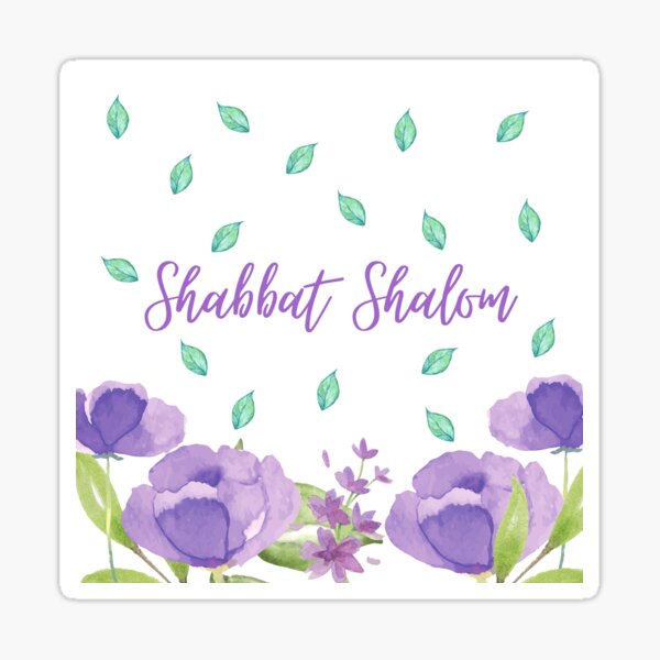 Shabbat Shalom Stickers Redbubble