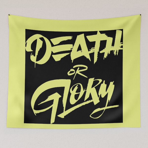 Item preview, Death or Glory. Black on yellow designed and sold by Kingofdotlondon.