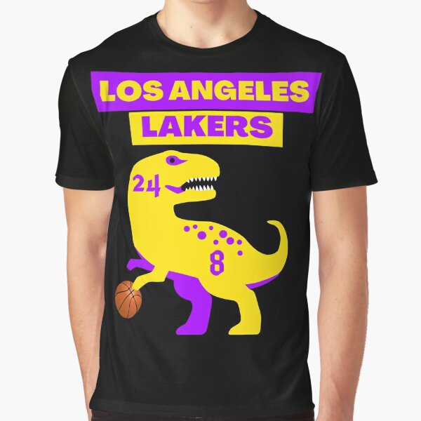 Los Angeles Lakers Bastketball Dinosaur Graphic T-Shirt Dress for Sale by  Quadghouls