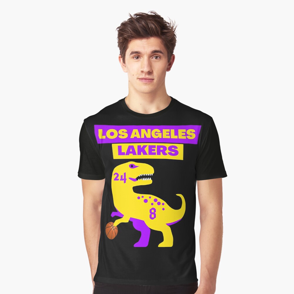 Los Angeles Lakers Bastketball Dinosaur Graphic T-Shirt Dress for Sale by  Quadghouls