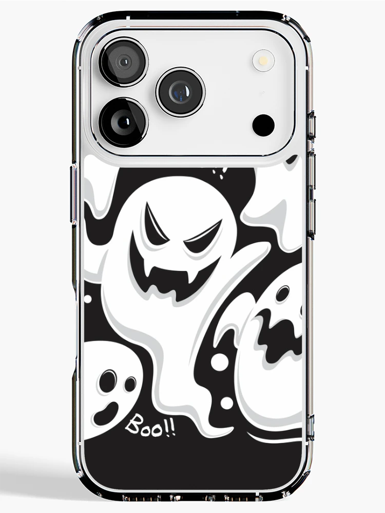 Thumbnail 1 of 5, iPhone Case, Spooky Ghost Boo Pattern designed and sold by PatternSquare.