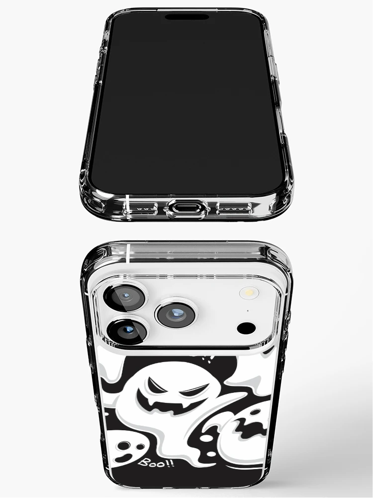 Thumbnail 3 of 5, iPhone Case, Spooky Ghost Boo Pattern designed and sold by PatternSquare.