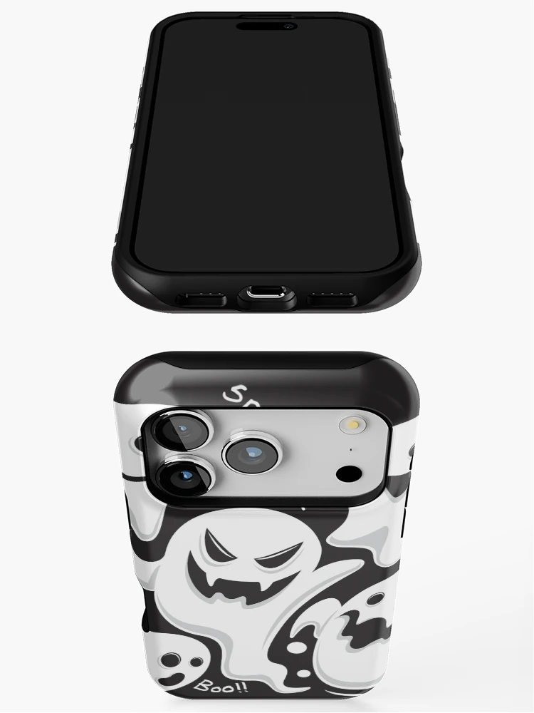 Thumbnail 3 of 4, iPhone Case, Spooky Ghost Boo Pattern designed and sold by PatternSquare.