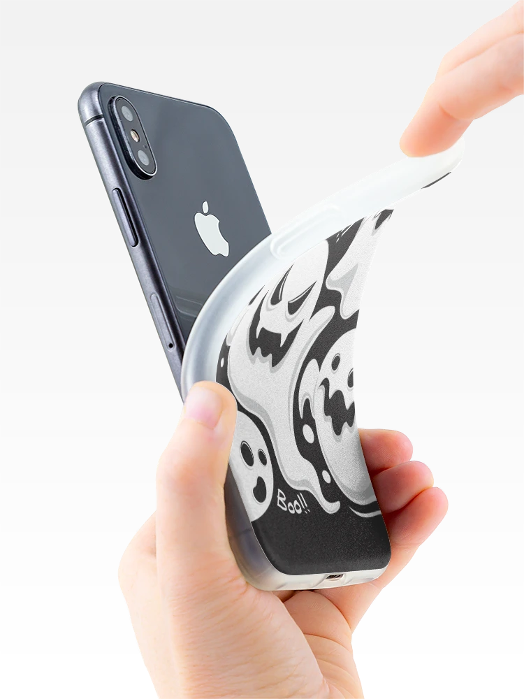 Thumbnail 4 of 5, iPhone Case, Spooky Ghost Boo Pattern designed and sold by PatternSquare.