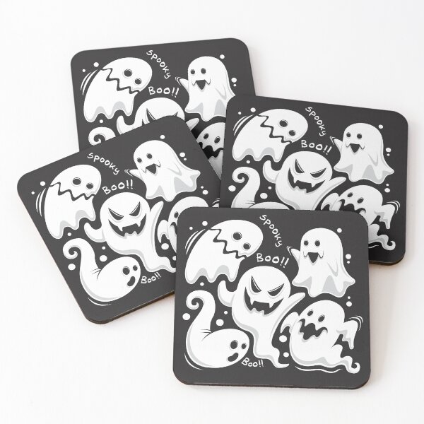 Item preview, Spooky Ghost Boo Pattern designed and sold by PatternSquare.