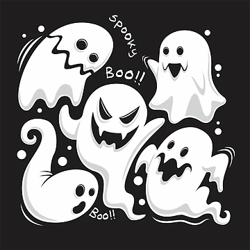 Artwork thumbnail, Spooky Ghost Boo Pattern by PatternSquare