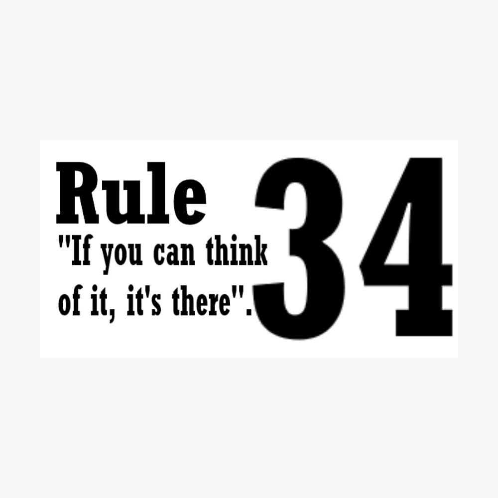 Poster for Sale mit Regel 34 von PillowPuns | Redbubble