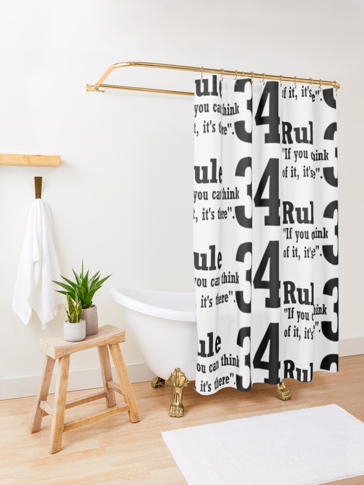 "Rule 34" Shower Curtain by PillowPuns | Redbubble