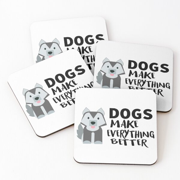 Item preview, Dogs Make Everything Better Husky Kawaii designed and sold by MousaObaid.