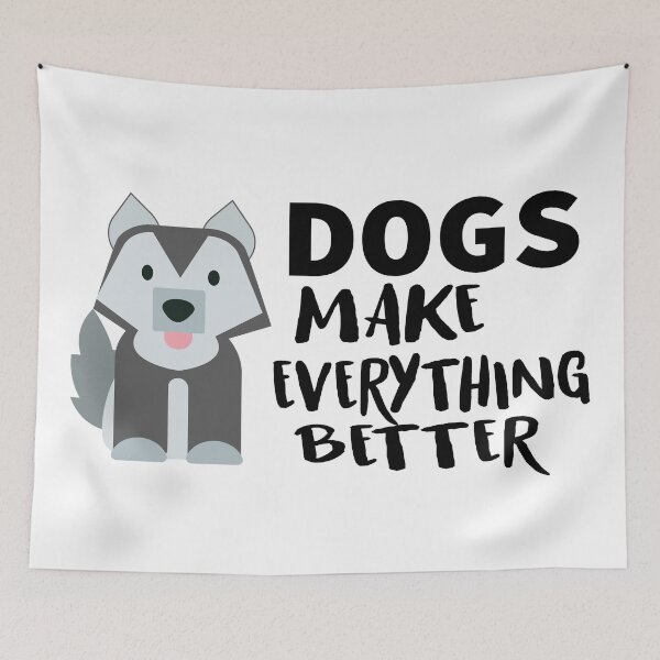 Item preview, Dogs Make Everything Better Husky Kawaii designed and sold by MousaObaid.