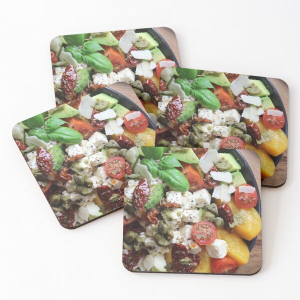 Sunny And Delicious Lunch Coasters (Set of 4)