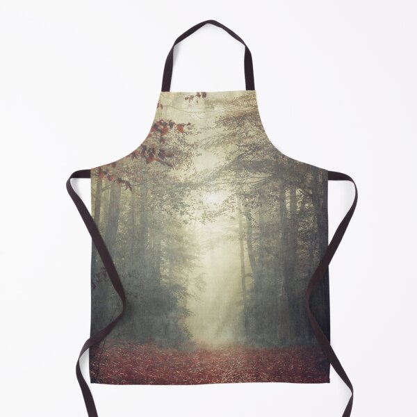 Item preview, home - hike through a misty forest on an autumn morning designed and sold by Dyrk Wyst Redbubble Shop.