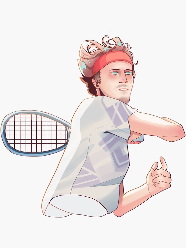 "alexander zverev" Sticker by wren-blue | Redbubble