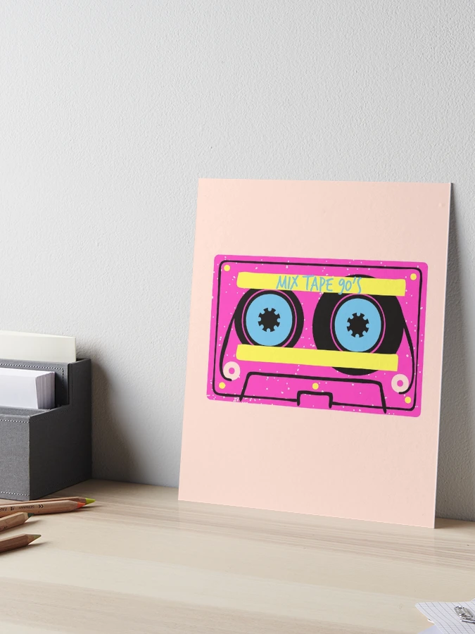 90s mix tape (pink) 1990's Music CD Retro Vintage Nostalgia Old
