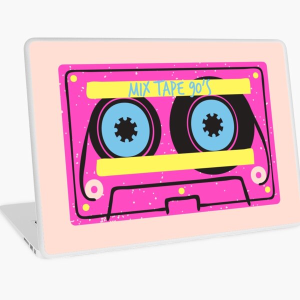 90s mix tape (pink) 1990's Music CD Retro Vintage Nostalgia Old School Hip Hop R&B Rap Rock Metal Grunge,Gift  Laptop Skin