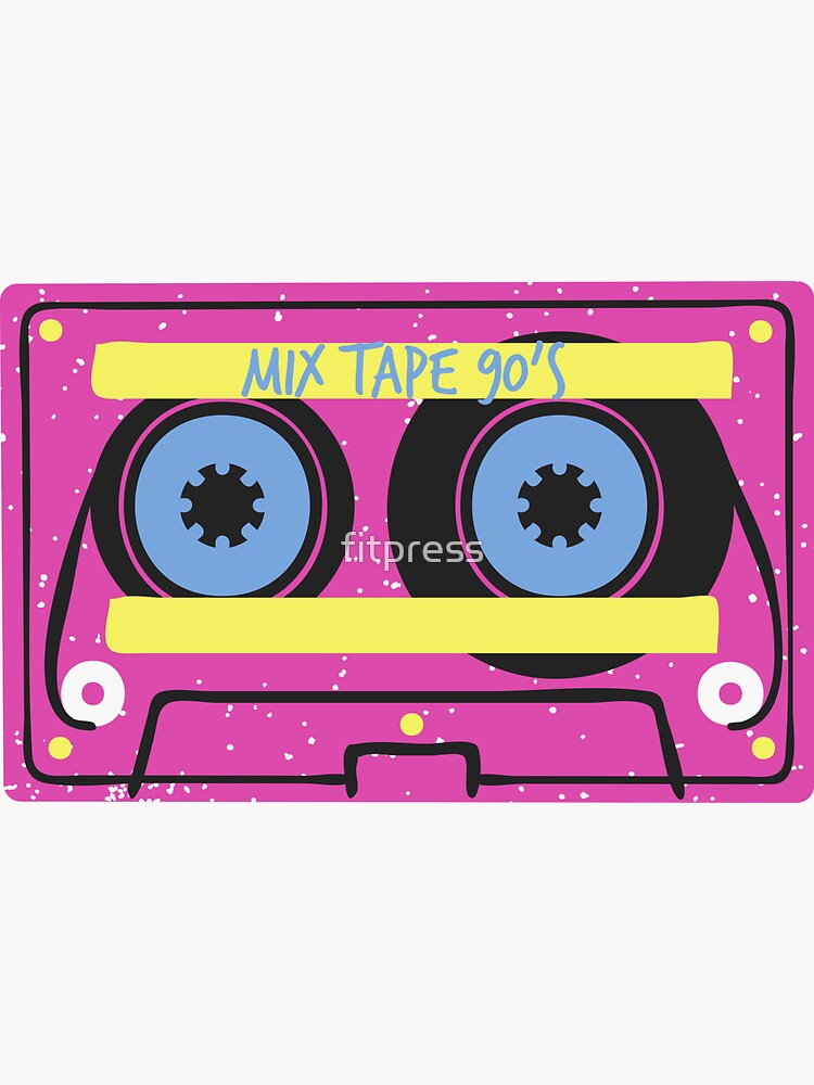 90s mix tape (pink) 1990's Music CD Retro Vintage Nostalgia Old School Hip Hop R&B Rap Rock Metal Grunge,Gift by fitpress