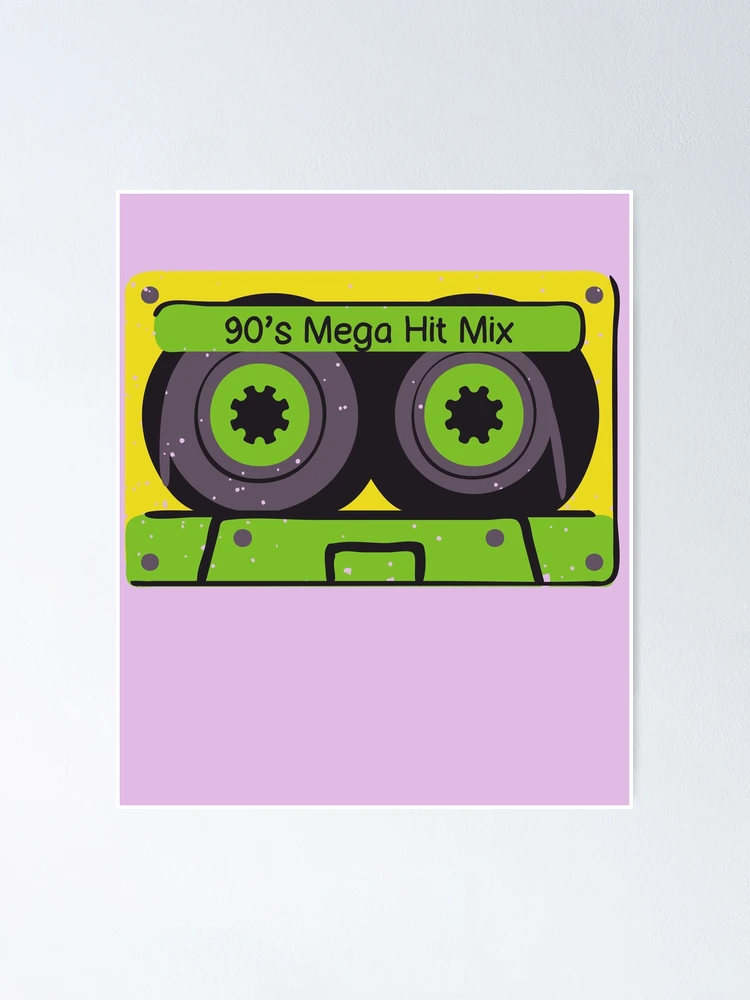 90s mix tape cassette (lavender) 1990's Music CD Retro Vintage