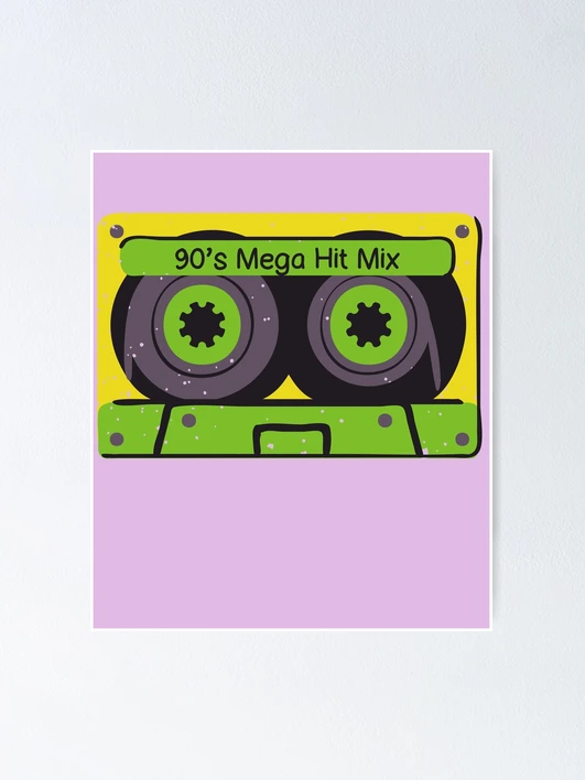 90s mix tape cassette (lavender) 1990's Music CD Retro Vintage