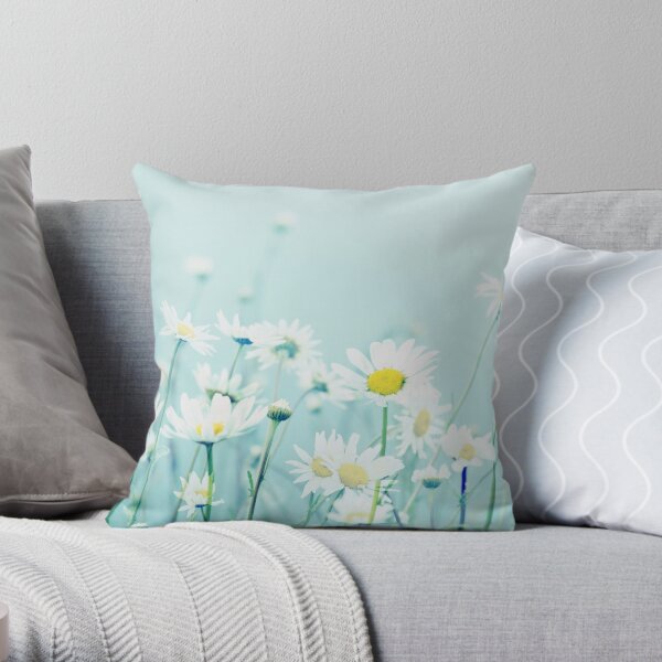 Dancing Daisies Throw Pillow