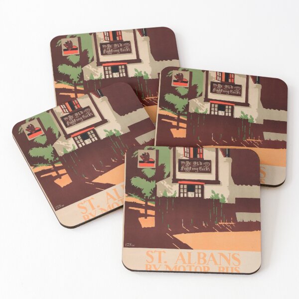Item preview, St Albans retro poster designed and sold by CorasPosters.