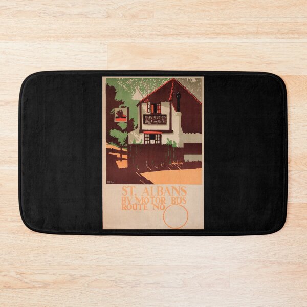 Item preview, St Albans retro poster designed and sold by CorasPosters.
