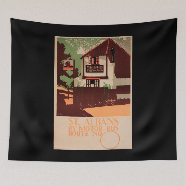 Item preview, St Albans retro poster designed and sold by CorasPosters.