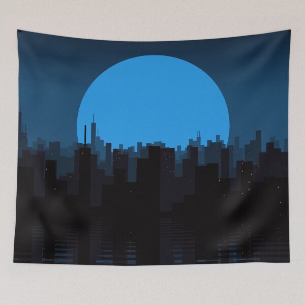 Item preview, Sublime blue night over the city designed and sold by PrimitiveState.