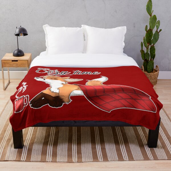 Item preview, Cozy Time Foxy Blanket designed and sold by KitaWolfpaw.