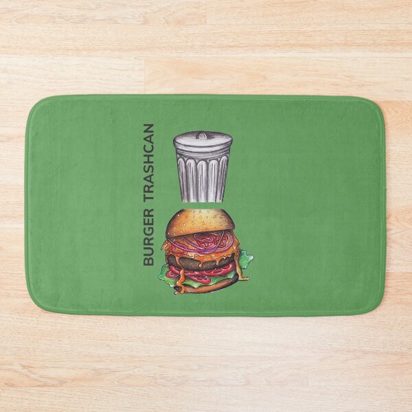 Item preview, BURGER TRASH CAN by FrankenDuo dull green designed and sold by FrankenDuo.