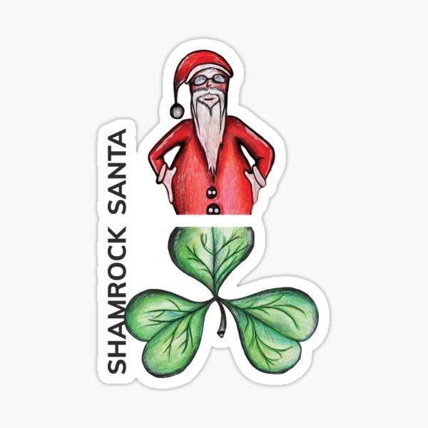 SHAMROCK SANTA by FrankenDuo Sticker