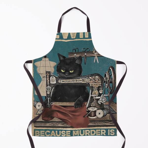 Item preview, Cat sewing because murder is wrong designed and sold by ryanmcclure.