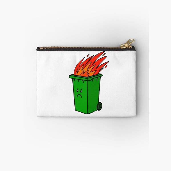 Item preview, Sad green wheelie bin fire designed and sold by HeffDesigns.